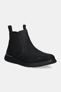 Skechers sztyblety nubukowe AUGUSTINO PAULO kolor czarny 205227 - Botki męskie - miniaturka - grafika 1