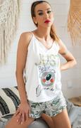 Piżamy damskie - Wzorzysta piżama damska z krótkimi spodenkami Phasco White 2413, Kolor biały, Rozmiar S/M, LivCo Corsetti Fashion - Primodo.com - miniaturka - grafika 1