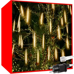 Lampki Led Meteory Padający Śnieg Sople 50Cm Ip44 Iso Store - Oświetlenie świąteczne - miniaturka - grafika 1