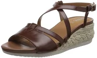 Espadryle damskie - Geox Damskie sandały D Ischia Corda espadryle Wedge Sandal, brązowe, 36,5 EU, brązowy, 36.5 EU - miniaturka - grafika 1