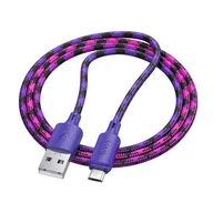 Kable USB - Kabel USB A do Micro USB Hoco 2,4A 1 m X116 gradient fioletowy - miniaturka - grafika 1