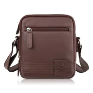 Torebki damskie - Listonoszka męska skórzana brązowa saszetka na ramię AY-27-BR - miniaturka - grafika 1