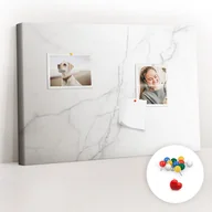 Tablice i flipcharty - Szkolna Tablica korkowa 60x40 cm, Kolorowe Pinezki, wzór Dekoracyjny marmur - miniaturka - grafika 1