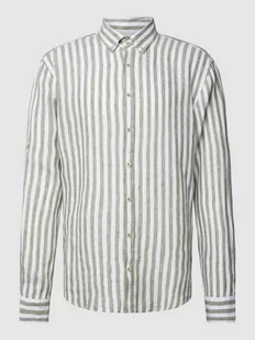 Koszula lniana o kroju modern fit z kołnierzykiem typu button down model ‘Dirk’ - Koszule męskie - miniaturka - grafika 1