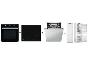 Whirlpool Piekarnik AKP9 786 NB + Płyta WS Q4860 NE + Zmywarka WCIO 3T341 PES + Lodówka WHC18T341 - Zestawy AGD - miniaturka - grafika 1