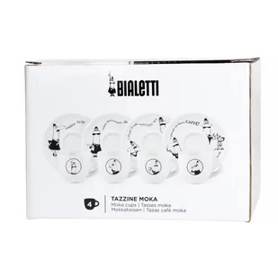 Bialetti MOKA &quot;CAROSELLO&quot KOMPLET 4 FILIŻANEK ZE SPODKAMI SCAPOL Y0TZ033 - Filiżanki - miniaturka - grafika 3