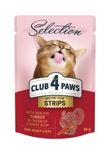 Club 4 Paws Mokra Karma Dla Dorosłych Kotów Indyk W Kremowej Zupie Marchewkowej 85 g - Mokra karma dla kotów - miniaturka - grafika 1