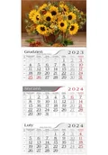 Kalendarze - Kalendarz 2024 Trójdzielny Słoneczniki - miniaturka - grafika 1