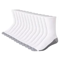 Skarpetki damskie - Hanes Męskie skarpety ComfortBlend Max Cushion, 12 sztuk, białe/szare, rozmiar 37,5-46 EU (12 szt.), biały/szary - miniaturka - grafika 1
