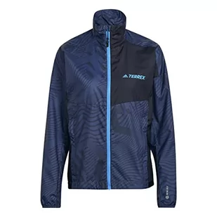adidas Damska kurtka Trail Wind J W, niebieska/czarna, XS, niebieski/czarny, XS - Kurtki damskie - miniaturka - grafika 1