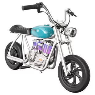 Elektryczny motocykl dla dzieci HYPER GOGO Pioneer 12 Plus z aplikacją, 5.2Ah 160W z oponami 12'x3', zasięg 12KM - niebieski - Motocykle - miniaturka - grafika 4