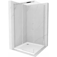 Kabiny prysznicowe - Mexen Omega kabina prysznicowa rozsuwana 100x100 cm, transparent, chrom + brodzik Flat - miniaturka - grafika 1