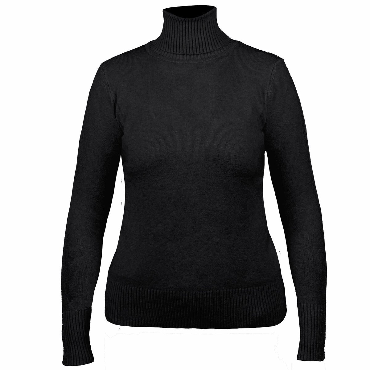Damski Sweter Z Golfem Czarny R.S/M