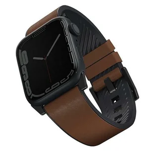 Pasek UNIQ Straden Leather Hybrid Strap na Apple Watch 1/2/3/4/5/6/7/8/SE/SE2/Ultra 42/44/45/49mm - brązowy - Akcesoria do smartwatchy - miniaturka - grafika 1
