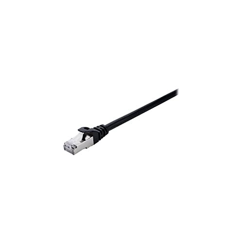 V7 Cat7 kabel Ethernet, ekranowany folią (SFTP) RJ45 (m)/RJ45 (m), kabel sieciowy, kabel LAN 0,5 m - czarny