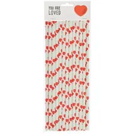 Słomki do napojów - Słomki papierowe serduszka 12 szt. - miniaturka - grafika 1