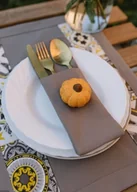 Akcesoria do sztućców - Kieszonka na sztućce z plamoodpornej tkaniny szarego koloru - miniaturka - grafika 1