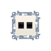 Gniazdka elektryczne - LEDart komputerowe RJ45 podwójne kremowe C52.01/41 Kontakt Simon10 - miniaturka - grafika 1