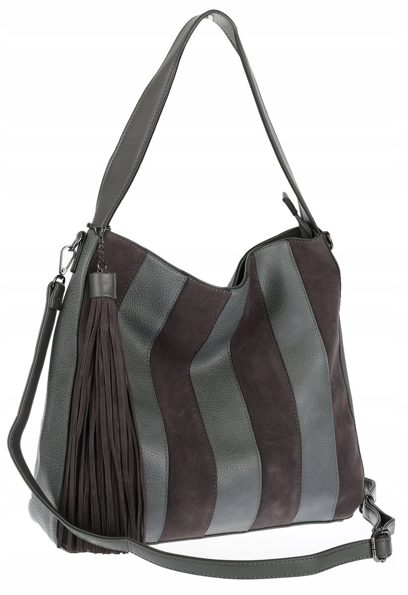 Torebka damska shopper A4 elegancka do pracy włoska marka MC428 Szara