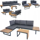 Meble ogrodowe - ZESTAW MEBLI OGRODOWYCH narożnik sofa stolik komplet NA OGRÓD TARAS - miniaturka - grafika 1