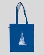 Torby i wózki na zakupy - TORBA BAWEŁNIANA NA ZAKUPY ŻAGLÓWKA Niebieski - miniaturka - grafika 1