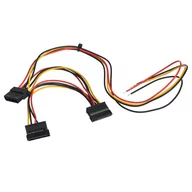 Kable komputerowe i do monitorów - Molex Kabel zasilający 2x Sata Akyga AK-SC-24 40cm - miniaturka - grafika 1