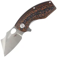 Noże - Nóż składany Bestech Lizard Black / Orange G10, Satin / Bead Blast D2 (BG39A) - miniaturka - grafika 1