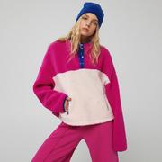Bluzy damskie - Sinsay - Bluza z polarem - Różowy - miniaturka - grafika 1