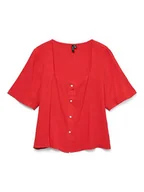 Bluzki damskie - Vero Moda Bluzka w kolorze czerwonym - miniaturka - grafika 1