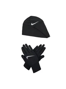 Nike Zestaw Czapka i Rękawiczki N1000594 Czarny - Rękawiczki sportowe damskie - miniaturka - grafika 1