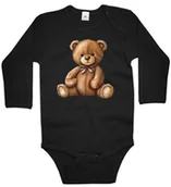 Body dla niemowląt - Body dziecięce Siedzący Pluszowy Miś Różowa Wstążka Dzień Misia 86/92 - miniaturka - grafika 1