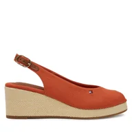 Espadryle damskie - Espadryle Tommy Hilfiger Flag Mid Wedge Espad Slingback FW0FW08595 Pomarańczowy - miniaturka - grafika 1