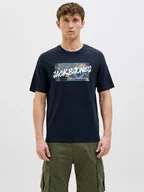 Koszulki męskie - Jack & Jones Koszulka "Hawaii" w kolorze granatowym - miniaturka - grafika 1