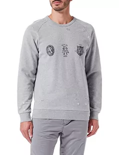 Replay Bluza męska, M08 Melange Grey, XXL - Bluzy męskie - miniaturka - grafika 1