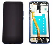 Części serwisowe do telefonów - NOWY WYŚWIETLACZ LCD DO HUAWEI MATE 20 LITE SNE-LX1 RAMKA NIEBIESKA - miniaturka - grafika 1