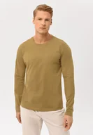 Koszulki męskie - Beżowy longsleeve L-HALS - miniaturka - grafika 1