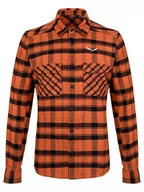 Koszulki sportowe męskie - Salewa Koszula funkcyjna "Puez" w kolorze pomarańczowym - miniaturka - grafika 1