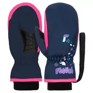 Odzież sportowa dziecięca - Rękawice zimowe dziecięce Reusch Kids Mitten 4540 granatowo-różowy - miniaturka - grafika 1
