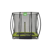 Trampoliny - Exit Trampolina naziemna Silhouette 153x214cm z siatką zabezpieczającą zielona - miniaturka - grafika 1