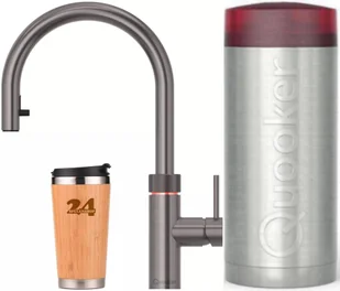 "QUOOKER Flex COMBI+ B wyciągana wylewka Gunmetal PVD & bateria 100°C (22+XGME)" (2-częściowa) bateria zlewozmywakowa z funkcją wrzątku 100°C - Baterie kuchenne - miniaturka - grafika 1
