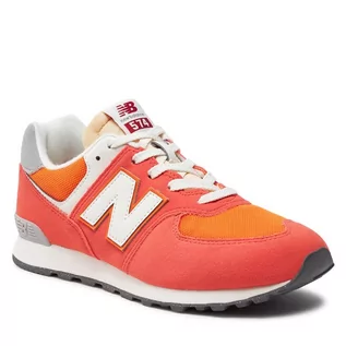 Buty dla chłopców - Sneakersy New Balance GC574RCB Pomarańczowy - grafika 1
