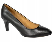 Czółenka - Czarne czółenka Caprice 22405-26 skóra szpilka r.37,5 - miniaturka - grafika 1