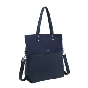 Pojemna Torebka Damska Granatowa Shopper Format A4 LUIGISANTO HS6805 Blue - Torebki damskie Pojemna Torebka Damska Granatowa Shopper Format A4 LUIGISANTO HS6805 Blue - Torebki damskie - miniaturka - grafika 1