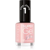 Odżywki do paznokci - Rimmel London Super Gel firmy Kate Moss lakier do paznokci Duo Pack, 12, SOUL Session cieni, Nude bladoróżowy 34776273021 - miniaturka - grafika 1