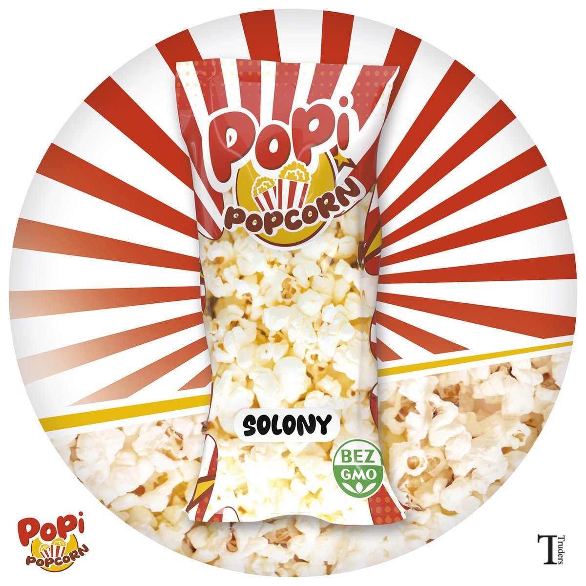 POPI Popcorn Solony Idealny NA RAZ! Tylko 78 kcal Zero Cukru BEZ GMO! 15g