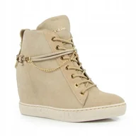 Botki damskie - SNEAKERSY CARINII B5476/2-O17 BEŻOWE SKÓRA R.40 - miniaturka - grafika 1
