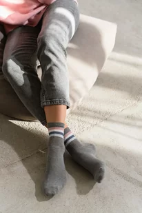 Skarpety 026-224 Melanż Szary (Rozmiar 38/40) - Skarpetki damskie - miniaturka - grafika 1