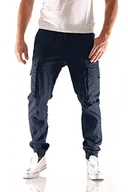 Spodenki męskie - JACK & JONES Męskie spodnie cargo Paul Flake AKM 542, granatowy blezer, 34W / 34L - miniaturka - grafika 1