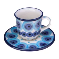 Filiżanki - Filiżanka Do Espresso 60 ml Ze Spodkiem - Ceramika Artystyczna Bolesławiec - miniaturka - grafika 1