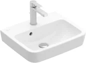 Umywalki - Villeroy & Boch O.novo Umywalka wisząca mała 50x37 cm z otworem na baterię z przelewem weiss alpin 43445001 - miniaturka - grafika 1